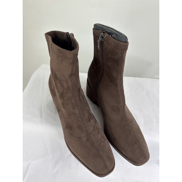 New Aerosoles Women's Anouk Mid Calf Boot Brown Faux Suede Size 7.5 - Picture 4 of 13